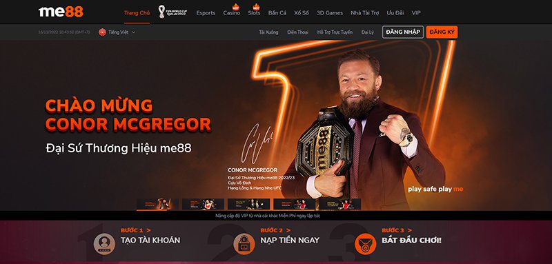 Conor McGregor - Gương mặt đại sứ thương hiệu độc quyền me88